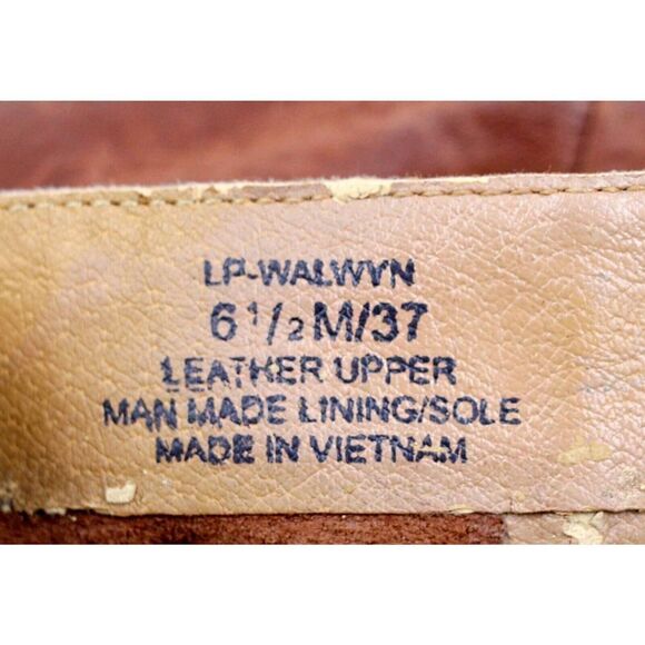 LUCKY BRAND BROWN GENUINE LEATHER MID HEEL ROUND TOE ANKLE BOOTS SHOES Sz 6.5M - Picture 6 of 11